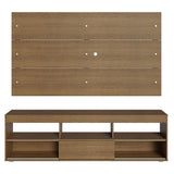Centro de Entretenimiento Orlando Marrón 160x47cm para TV Hasta 65" Pulgadas con Cinco Compartimientos