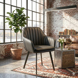 Silla Verona Negro 45x86cm de Asiento Ovalado con Espaldar y con Apoya Brazos
