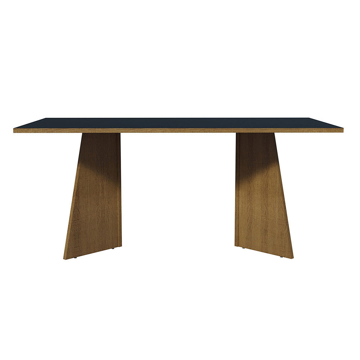 Mesa de Comedor Marrón y Negro 180x78cm Rectangular de Ocho Puestos sin Sillas