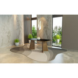 Mesa de Comedor Marrón y Negro 180x78cm Rectangular de Ocho Puestos sin Sillas