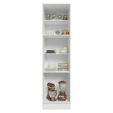 Mueble Organizador de Despensa Vik Blanco y Gris 60x225cm con Tres Puertas