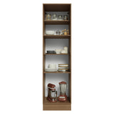 Mueble Organizador de Despensa Vik Marrón y Gris 60x225cm con Tres Puertas