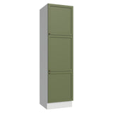 Mueble Organizador de Despensa Vik Blanco y Verde 60x225cm con Tres Puertas