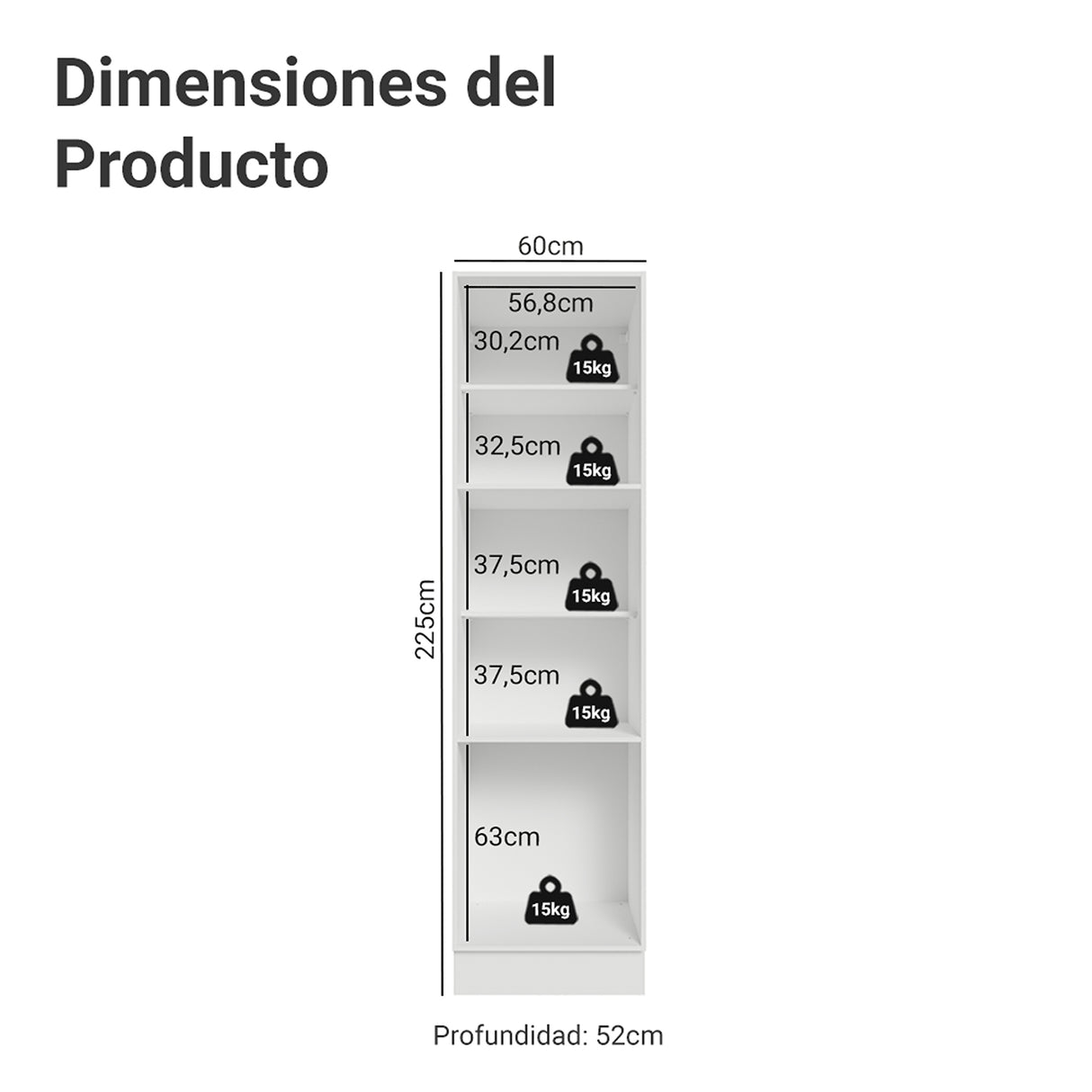 Mueble Organizador de Despensa Vik Blanco y Verde 60x225cm con Tres Puertas