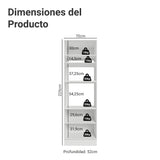 Módulo Para Microondas Vik Blanco y Verde 70x225cm con Tres Puertas