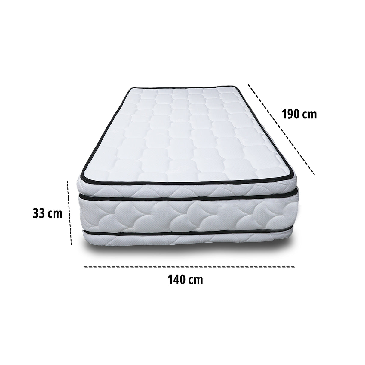 Colchón Nube Blanco Doble 140 X 190 Cm Ortopedico Firmeza Medio Doble Faz y Pillow Doble