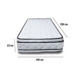 Colchón Nube Blanco Doble 140 X 190 Cm Ortopedico Firmeza Medio Doble Faz y Pillow Doble
