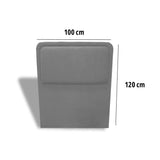 Cabecero de Piso Nube Gris Claro 100x120cm para cama Sencilla con Acabado Liso