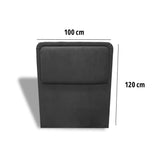 Cabecero de Piso Nube Gris Oscuro 100x120cm para cama Sencilla con Acabado Liso
