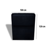 Cabecero de Piso Nube Negro 100x120cm para cama Sencilla con Acabado Liso