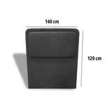 Cabecero de Piso Nube Gris Oscuro 140x120cm para cama Doble con Acabado Liso