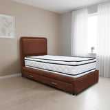 Cabecero de Piso Nube Marron 140x120cm para cama Doble con Acabado Liso