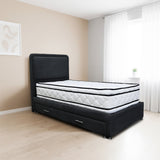 Cabecero de Piso Nube Negro 140x120cm para cama Doble con Acabado Liso