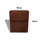 Cabecero de Piso Nube Marron 160x120cm para cama Queen con Acabado Liso
