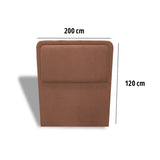 Cabecero de Piso Nube Camel 200x120cm para cama King con Acabado Liso