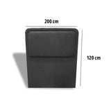 Cabecero de Piso Nube Gris Oscuro 200x120cm para cama King con Acabado Liso