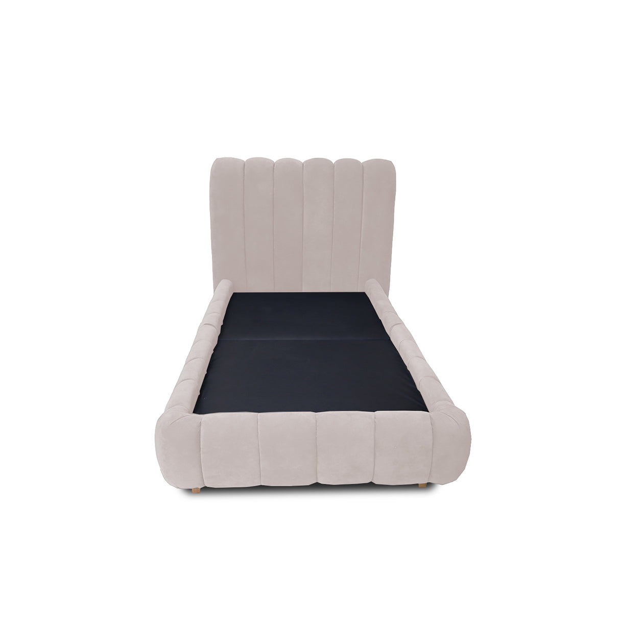 Combo Base Cama y Cabecero Praga Beige 120x40cm para Colchón Semidoble 120 X 190 Cm sin Colchón