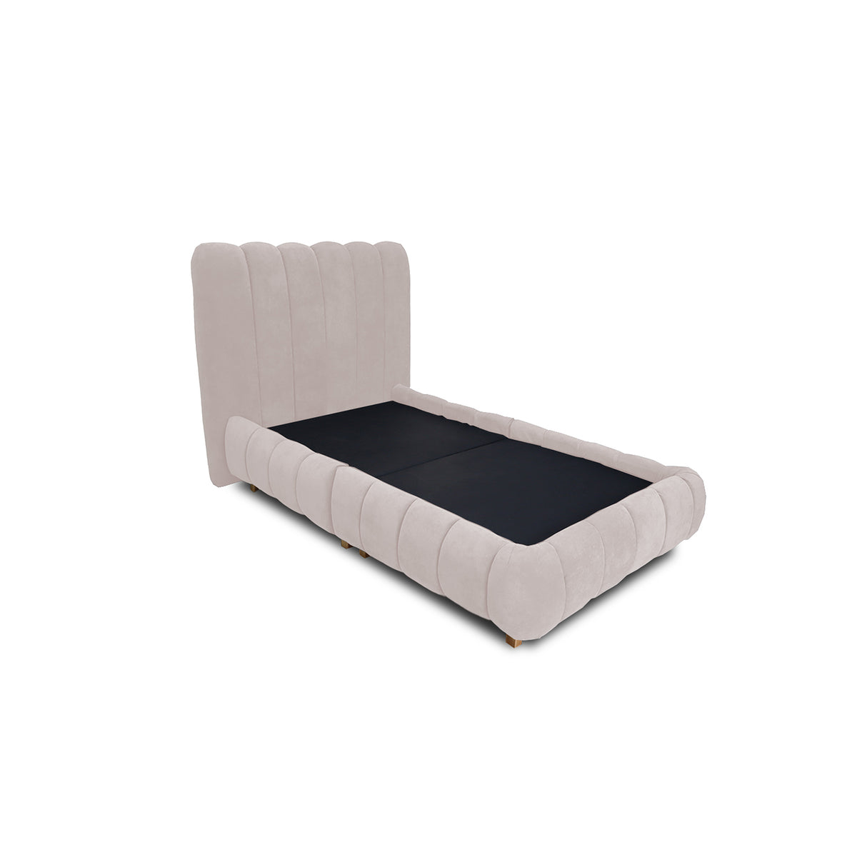 Combo Base Cama y Cabecero Praga Beige 140x40cm para Colchón Doble 140 X 190 Cm sin Colchón