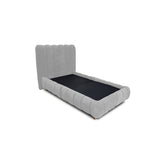 Combo Base Cama y Cabecero Praga Gris 140x40cm para Colchón Doble 140 X 190 Cm sin Colchón