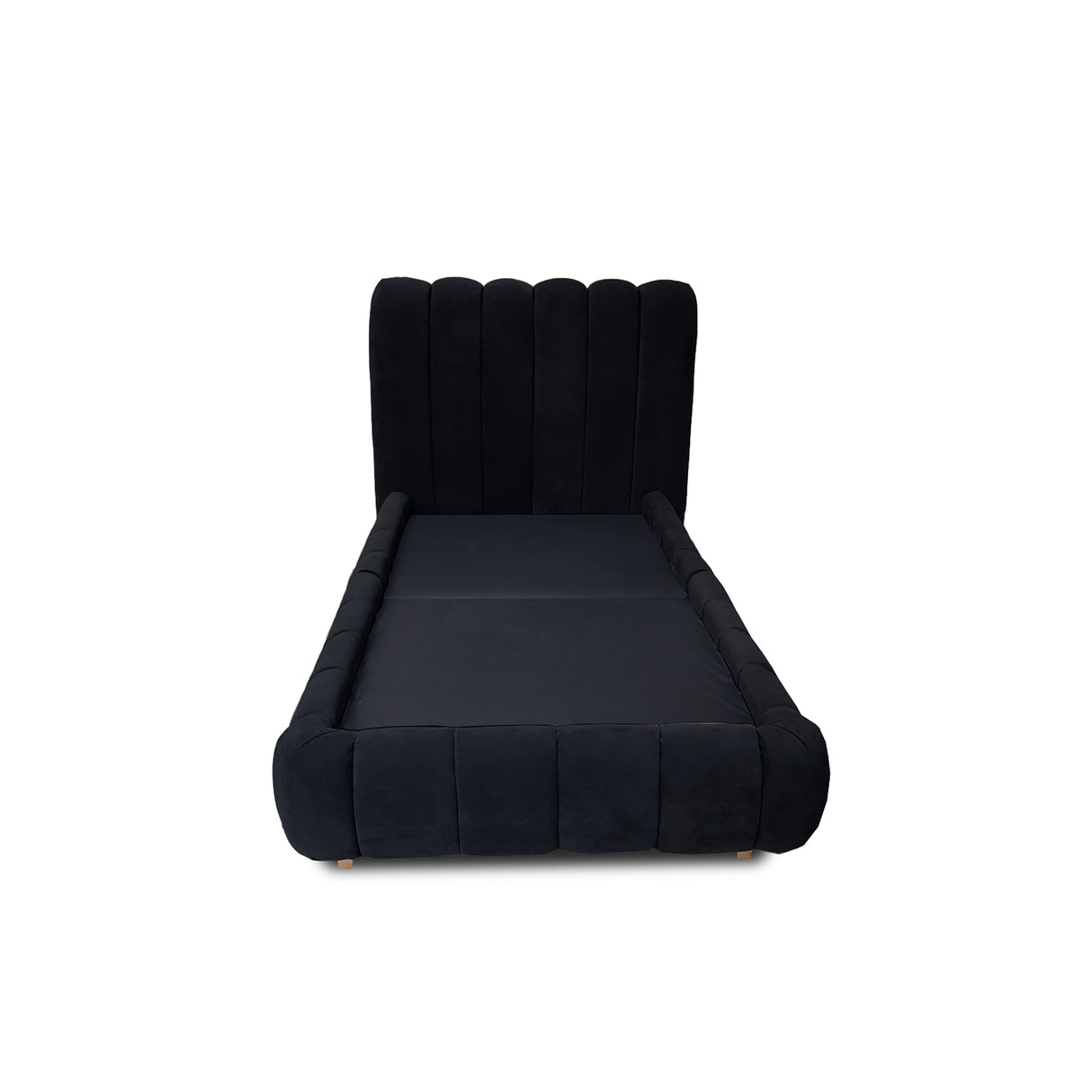 Combo Base Cama y Cabecero Praga Negro 140x40cm para Colchón Doble 140 X 190 Cm sin Colchón