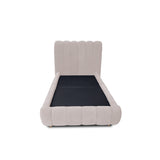 Combo Base Cama y Cabecero Praga Beige 160x40cm para Colchón Doble 140 X 190 Cm sin Colchón