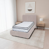 Combo Base Cama y Cabecero Praga Beige 160x40cm para Colchón Doble 140 X 190 Cm sin Colchón