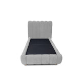 Combo Base Cama y Cabecero Praga Gris 160x40cm para Colchón Doble 140 X 190 Cm sin Colchón