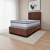 Combo Base Cama y Cabecero Nube Marron 100x30cm para Colchón Sencillo 100 X 190 Cm con Colchón