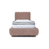 Combo Base Cama y Cabecero Praga Camel 120x40cm para Colchón Semidoble 120 X 190 Cm con Colchón