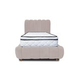 Combo Base Cama y Cabecero Praga Beige 140x40cm para Colchón Doble 140 X 190 Cm con Colchón