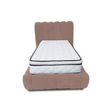 Combo Base Cama y Cabecero Praga Camel 160x40cm para Colchón Queen 160 X 190 Cm con Colchón