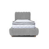 Combo Base Cama y Cabecero Praga Gris 160x40cm para Colchón Doble 140 X 190 Cm con Colchón
