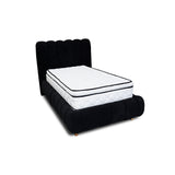 Combo Base Cama y Cabecero Praga Negro 160x40cm para Colchón Queen 160 X 190 Cm con Colchón