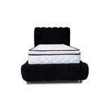 Combo Base Cama y Cabecero Praga Negro 160x40cm para Colchón Queen 160 X 190 Cm con Colchón
