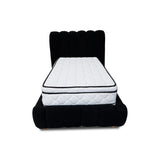 Combo Base Cama y Cabecero Praga Negro 160x40cm para Colchón Queen 160 X 190 Cm con Colchón
