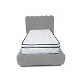 Combo Base Cama y Cabecero Praga Gris 200x40cm para Colchón King 200 X 190 Cm con Colchón