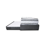 Combo Cama Tarima y Colchón Nube Gris Oscuro 100x35cm para Colchón Sencillo 100 X 190 Cm sin Cabecero