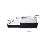 Combo Cama Tarima y Colchón Nube Negro 100x35cm para Colchón Sencillo 100 X 190 Cm sin Cabecero