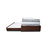 Combo Cama Tarima y Colchón Nube Marron 120x35cm para Colchón Semidoble 120 X 190 Cm sin Cabecero