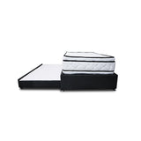 Combo Cama Tarima y Colchón Nube Negro 120x35cm para Colchón Semidoble 120 X 190 Cm sin Cabecero