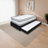 Combo Cama Tarima y Colchón Nube Negro 120x35cm para Colchón Semidoble 120 X 190 Cm sin Cabecero