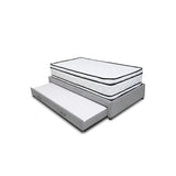 Combo Cama Tarima y Colchón Nube Gris Claro 140x35cm para Colchón Doble 140 X 190 Cm sin Cabecero