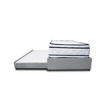 Combo Cama Tarima y Colchón Nube Gris Claro 140x35cm para Colchón Doble 140 X 190 Cm sin Cabecero