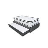Combo Cama Tarima y Colchón Nube Gris Oscuro 140x35cm para Colchón Doble 140 X 190 Cm sin Cabecero