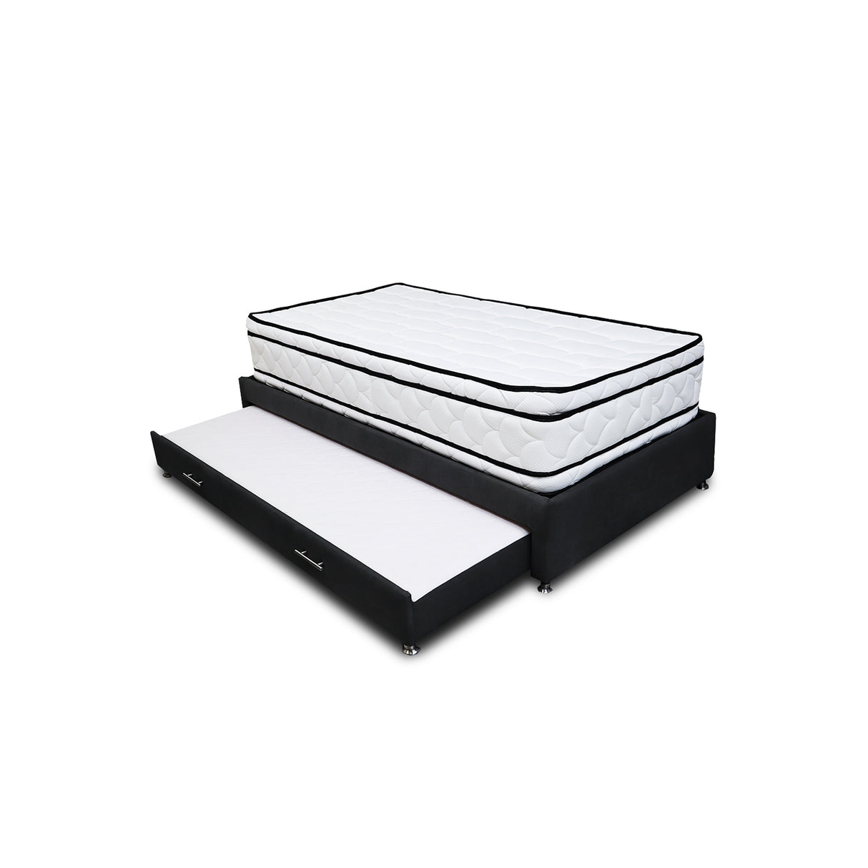 Combo Cama Tarima y Colchón Nube Negro 140x35cm para Colchón Doble 140 X 190 Cm sin Cabecero