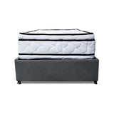 Combo Cama Tarima Nido y Cabecero Nube Gris Oscuro 120x35cm para Colchón Semidoble 120 X 190 Cm con Colchón