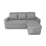 Sofá Cama Esquinero Marsella Gris 210x95cm de Cinco Puestos Reclinable con Apoya Brazos