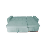 Sofá Cama Esquinero Marsella Menta 210x95cm de Cinco Puestos Reclinable con Apoya Brazos