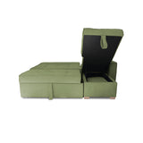 Sofá Cama Esquinero Marsella Verde 210x95cm de Cinco Puestos Reclinable con Apoya Brazos