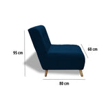 Poltrona Milan Azul 60x95cm de Un Puesto sin Apoya Brazos